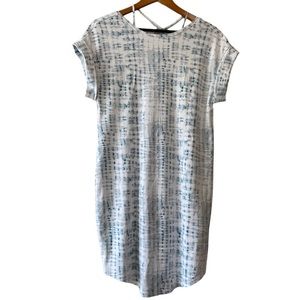 H by Halston Crossover Neck Dress In Ocean Wave Blue Marine Women’s Size Medium